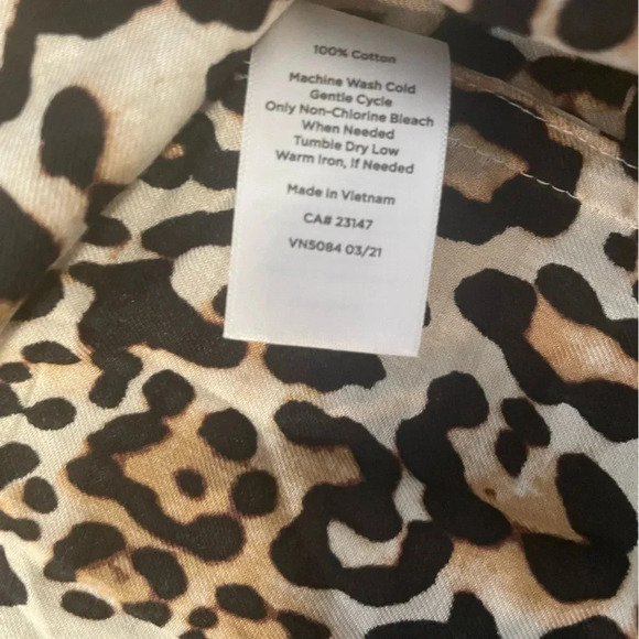 NWT TALBOTS CLASSIC COTTON SHIRT - LEOPARD 1X - Picture 10 of 11